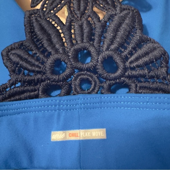 Aerie Bralette Lace Back Blue Women Size L - Picture 3 of 6